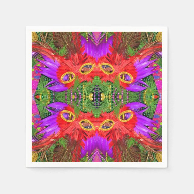 Serviette En Papier serviettes de cocktail de mardi gras (Devant)
