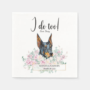 Serviette En Papier Serviettes de cocktail de mariage pour chien Dober