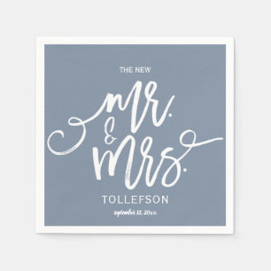 Serviette En Papier Serviettes de cocktail de mariage Typographie (B