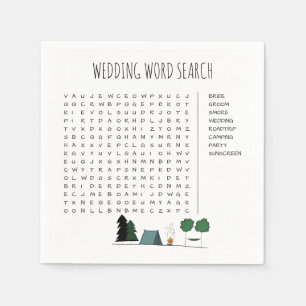 Serviette En Papier Serviettes de cocktail de recherche de mots de mar