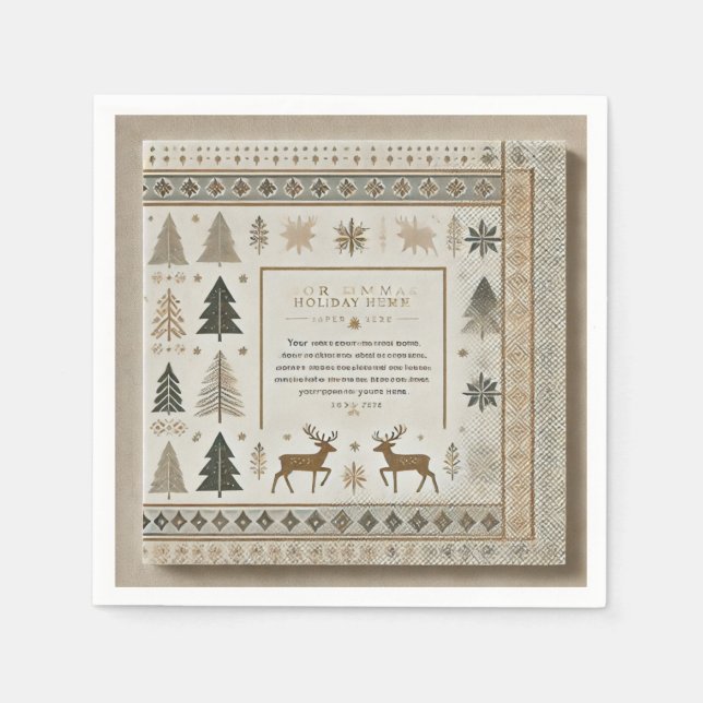 Serviette En Papier Serviettes de cocktail d'hiver (Devant)