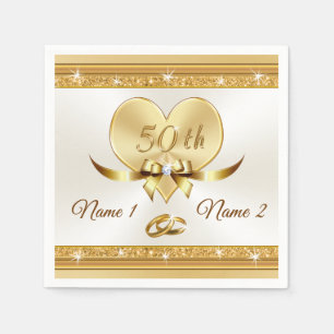 Serviette En Papier Serviettes de cocktail du 50e anniversaire, person