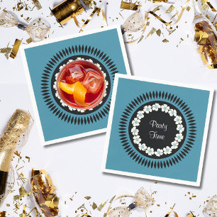 Serviette En Papier Serviettes de cocktail modernes pour fête avec mot