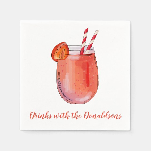 Serviette En Papier Serviettes de cocktail personnalisées (Devant)