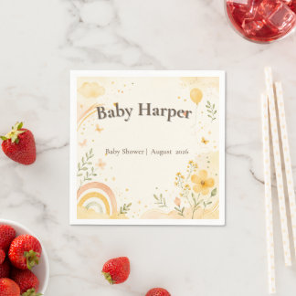 Serviette En Papier Serviettes de cocktail pour Baby Shower Happy Suns