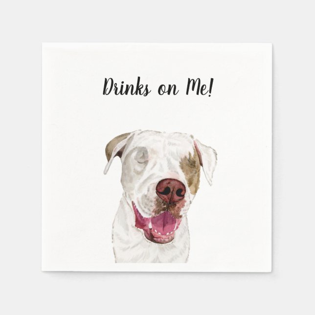 Serviette En Papier Serviettes de cocktail pour chien (Devant)