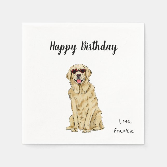 Serviette En Papier Serviettes de cocktail pour chien (Devant)