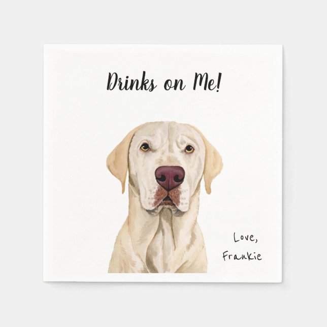 Serviette En Papier Serviettes de cocktail pour chien (Devant)