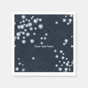 Serviette En Papier Serviettes de cocktail pour dîner de fête en denim