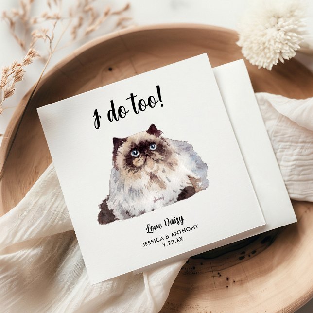 Serviette En Papier Serviettes de cocktail pour mariage de chat (Créateur téléchargé)