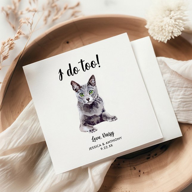 Serviette En Papier Serviettes de cocktail pour mariage de chat (Créateur téléchargé)
