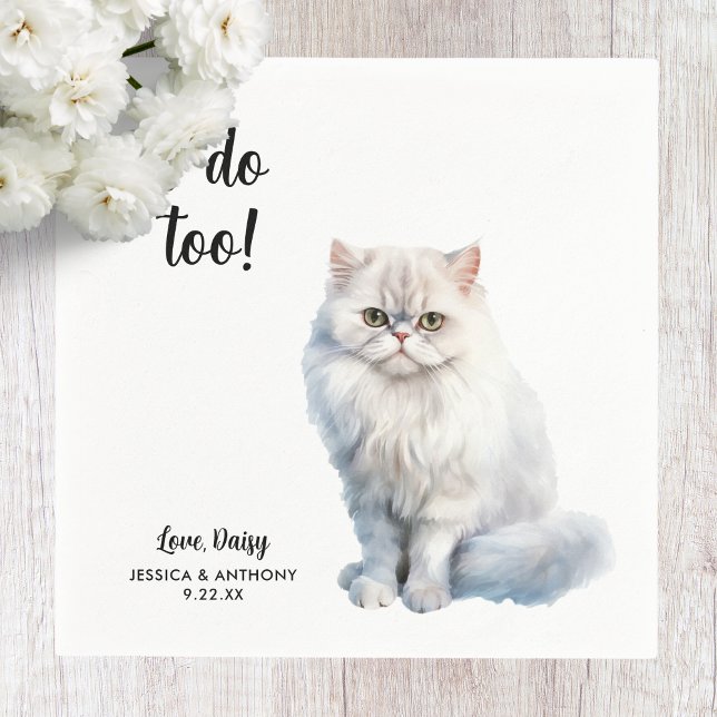 Serviette En Papier Serviettes de cocktail pour mariage de chat (Créateur téléchargé)