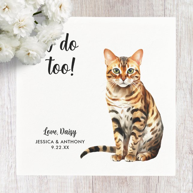 Serviette En Papier Serviettes de cocktail pour mariage de chat (Créateur téléchargé)