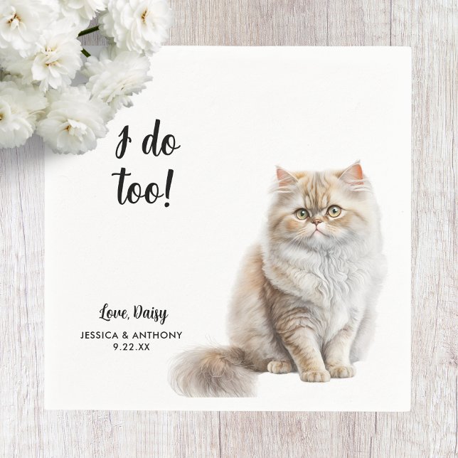 Serviette En Papier Serviettes de cocktail pour mariage de chat (Créateur téléchargé)