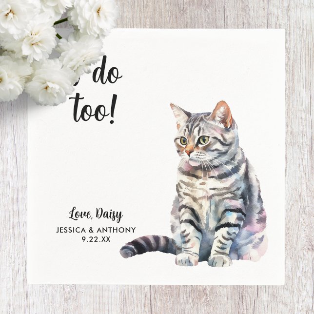 Serviette En Papier Serviettes de cocktail pour mariage de chat (Créateur téléchargé)