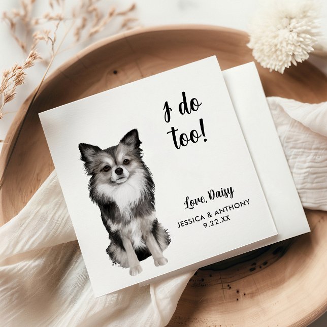 Serviette En Papier Serviettes de cocktail pour mariage de chien (Créateur téléchargé)