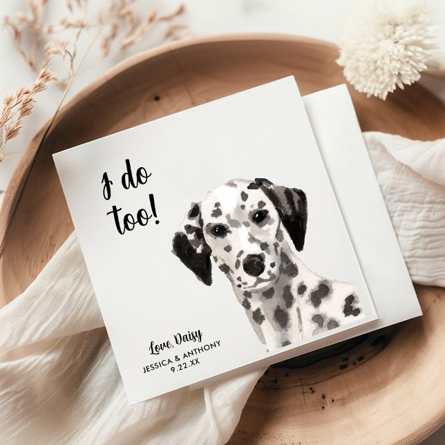 Serviette En Papier Serviettes de cocktail pour mariage de chien (Créateur téléchargé)