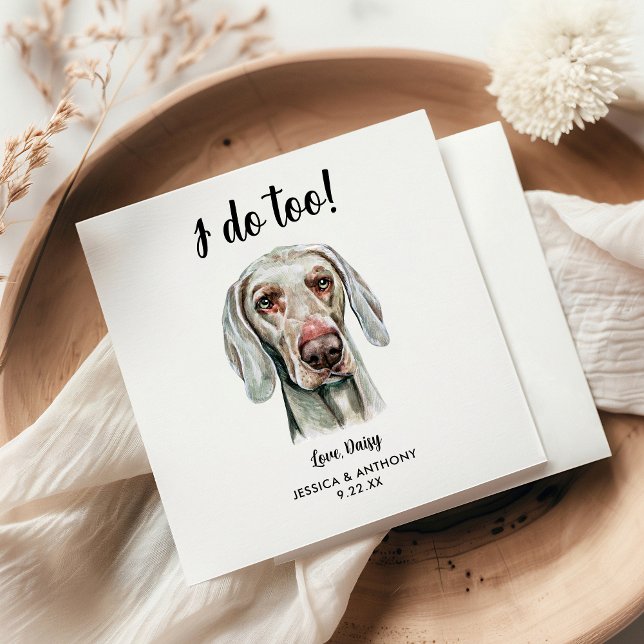 Serviette En Papier Serviettes de cocktail pour mariage de chien (Créateur téléchargé)