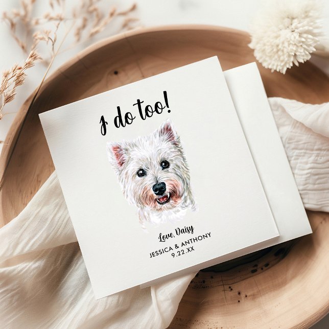 Serviette En Papier Serviettes de cocktail pour mariage de chien (Créateur téléchargé)
