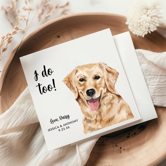 Serviette En Papier Serviettes de cocktail pour mariage de chien (Créateur téléchargé)