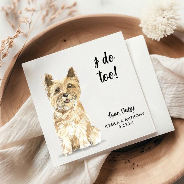 Serviette En Papier Serviettes de cocktail pour mariage de chien (Créateur téléchargé)