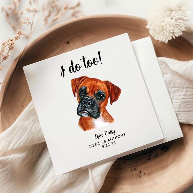 Serviette En Papier Serviettes de cocktail pour mariage de chien (Créateur téléchargé)
