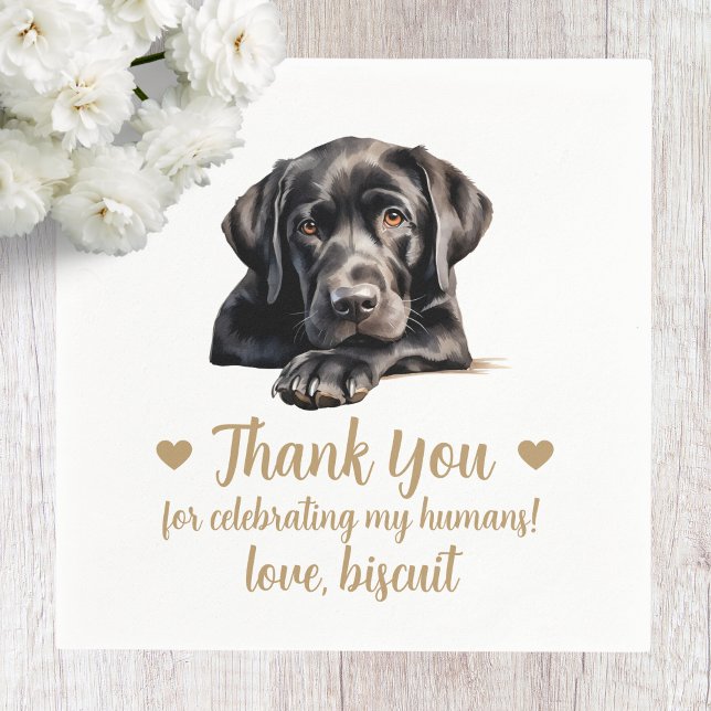 Serviette En Papier Serviettes de cocktail pour mariage de chien (Créateur téléchargé)