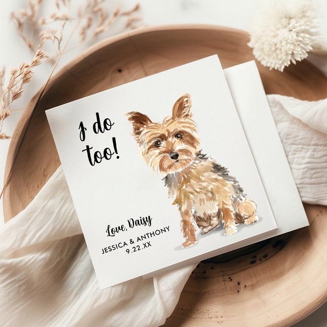 Serviette En Papier Serviettes de cocktail pour mariage de chien (Créateur téléchargé)