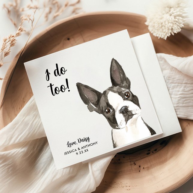 Serviette En Papier Serviettes de cocktail pour mariage de chien (Créateur téléchargé)
