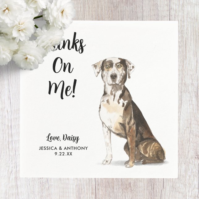 Serviette En Papier Serviettes de cocktail pour mariage de chien (Créateur téléchargé)