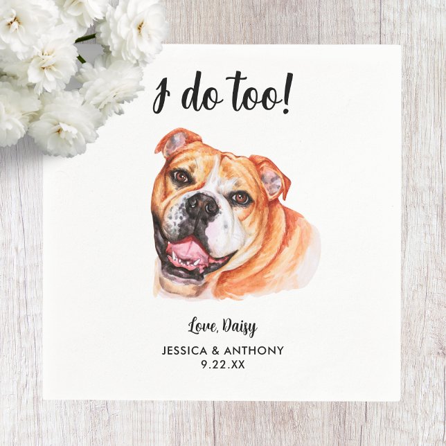 Serviette En Papier Serviettes de cocktail pour mariage de chien (Créateur téléchargé)
