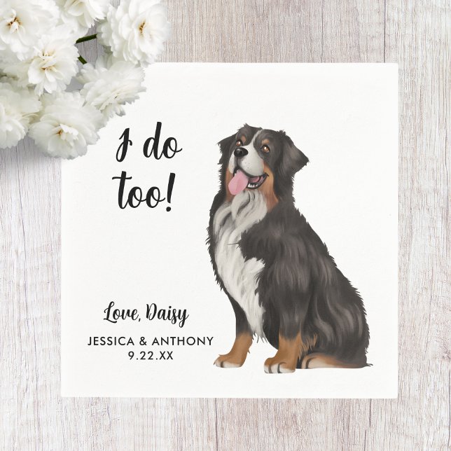 Serviette En Papier Serviettes de cocktail pour mariage de chien (Créateur téléchargé)