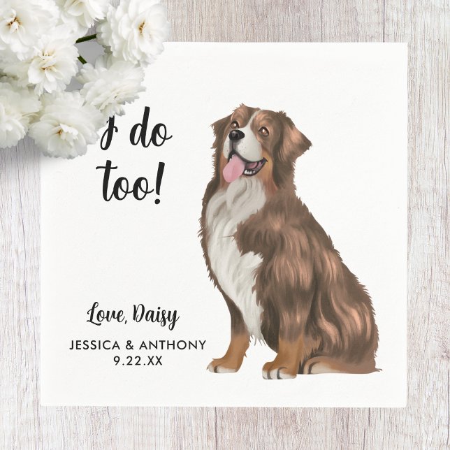 Serviette En Papier Serviettes de cocktail pour mariage de chien (Créateur téléchargé)