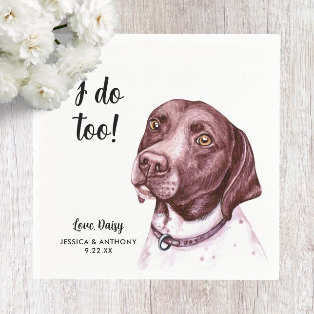 Serviette En Papier Serviettes de cocktail pour mariage de chien  (Créateur téléchargé)