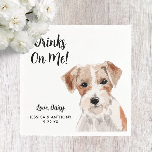 Serviette En Papier Serviettes de cocktail pour mariage de chien