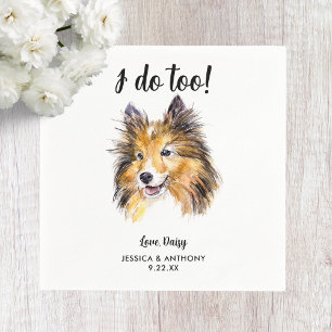 Serviette En Papier Serviettes de cocktail pour mariage de chien