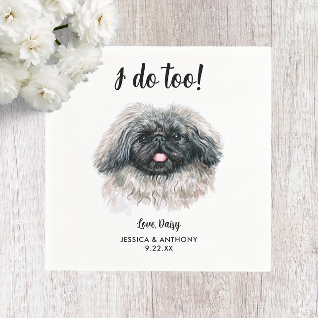 Serviette En Papier Serviettes de cocktail pour mariage de chien (Créateur téléchargé)