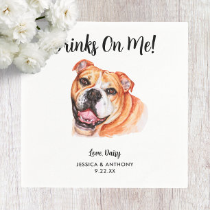 Serviette En Papier Serviettes de cocktail pour mariage de chien