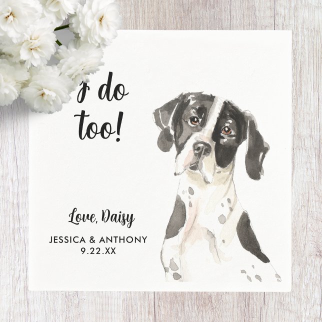 Serviette En Papier Serviettes de cocktail pour mariage de chien (Créateur téléchargé)