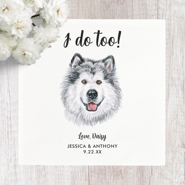 Serviette En Papier Serviettes de cocktail pour mariage de chien (Créateur téléchargé)