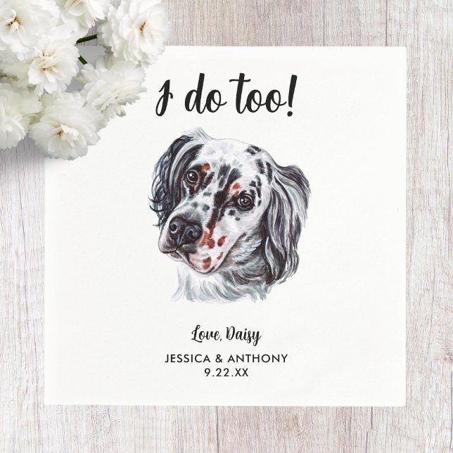 Serviette En Papier Serviettes de cocktail pour mariage de chien (Créateur téléchargé)