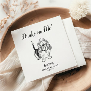 Serviette En Papier Serviettes de cocktail pour mariage de chien moder