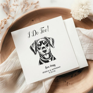 Serviette En Papier Serviettes de cocktail pour mariage de chien Moder