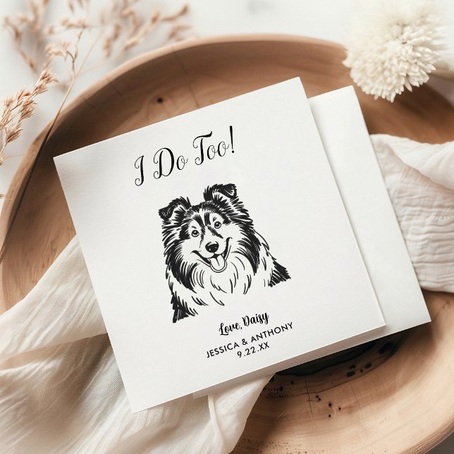 Serviette En Papier Serviettes de cocktail pour mariage de chien Moder (Créateur téléchargé)