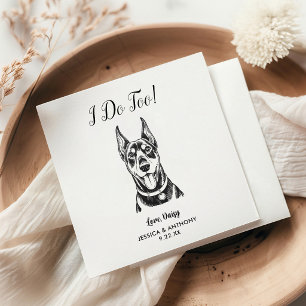 Serviette En Papier Serviettes de cocktail pour mariage de chien Moder