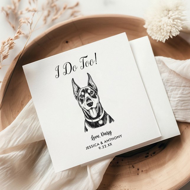 Serviette En Papier Serviettes de cocktail pour mariage de chien Moder (Créateur téléchargé)