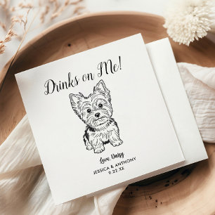 Serviette En Papier Serviettes de cocktail pour mariage de chien moder