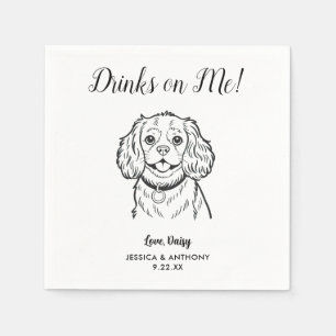 Serviette En Papier Serviettes de cocktail pour mariage de chien moder