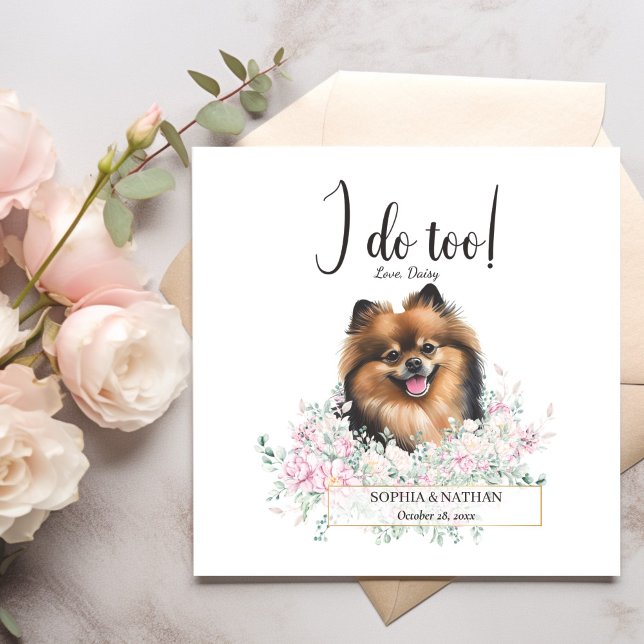 Serviette En Papier Serviettes de cocktail pour mariage de chien Pomer (Créateur téléchargé)