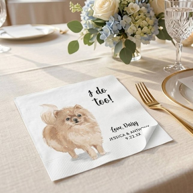 Serviette En Papier Serviettes de cocktail pour mariage de chiens (Créateur téléchargé)
